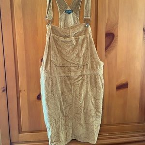 Yellow Corduroy overall dress